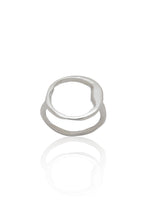 Load image into Gallery viewer, "To Nora" Circle and Skin Ring in Sterling Silver