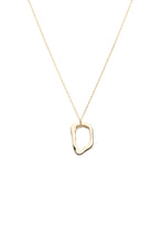 Load image into Gallery viewer, "To Wilma" Sea-washed and Psychodelic Pendant in 14kt Gold plated with 14KT Gold Fill Chain