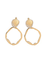 Load image into Gallery viewer, "To Ruth" Roll and Rock Earrings (High Polish Gold)