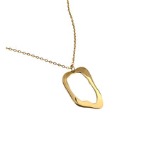 Load image into Gallery viewer, "To Wilma" Sea-washed and Psychodelic Pendant in 14kt Gold plated with 14KT Gold Fill Chain