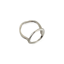 Load image into Gallery viewer, "To Nora" Circle and Skin Ring in Sterling Silver