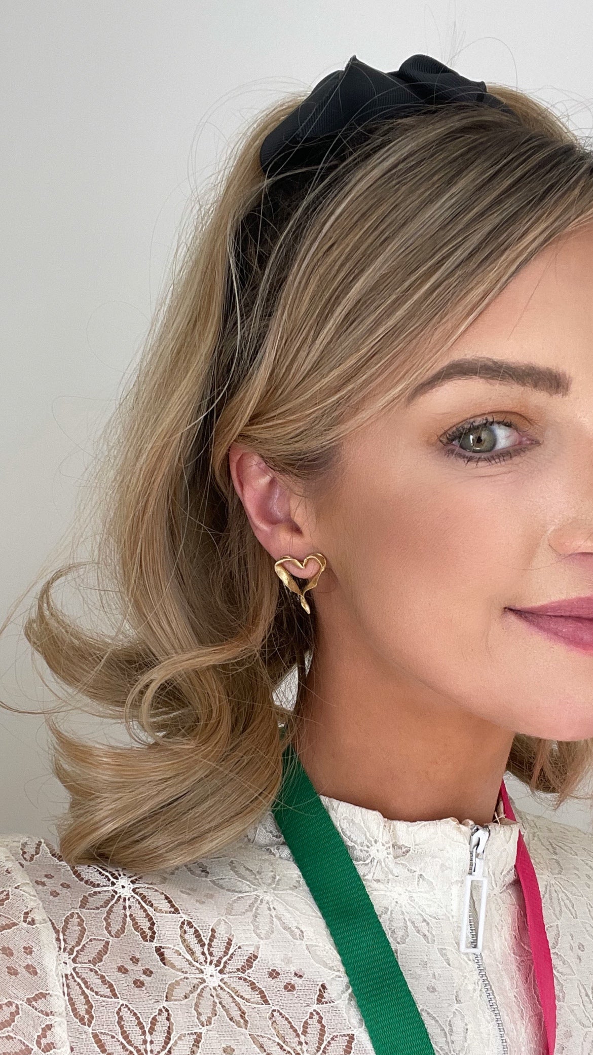 Mismatched Ribbon Heart Earrings