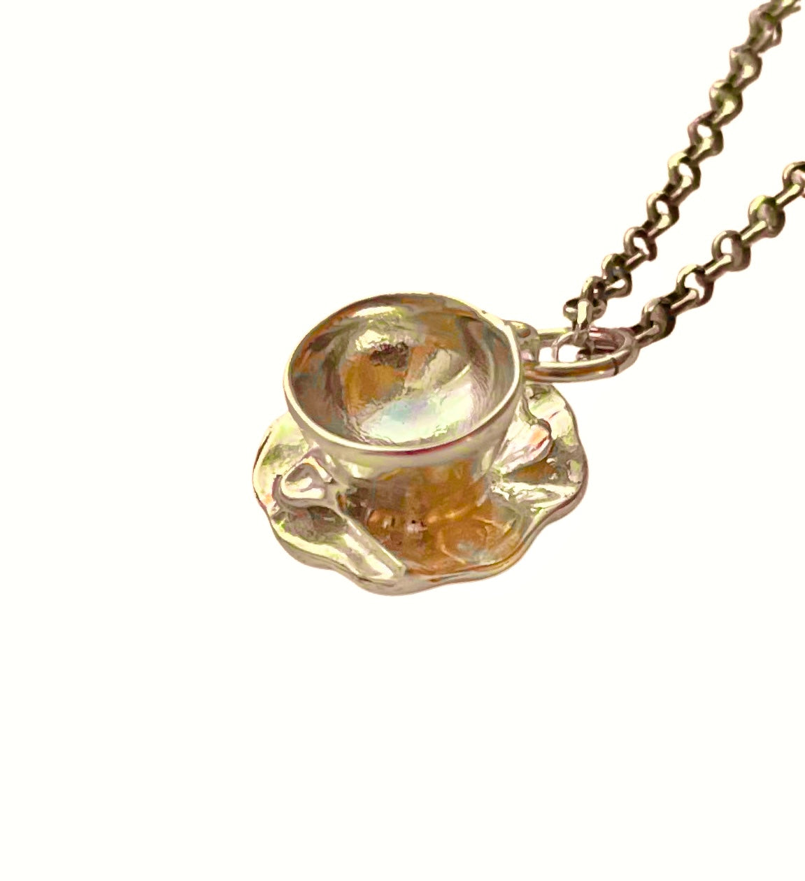 Tiny Teacup Charm (Chain sold separately)