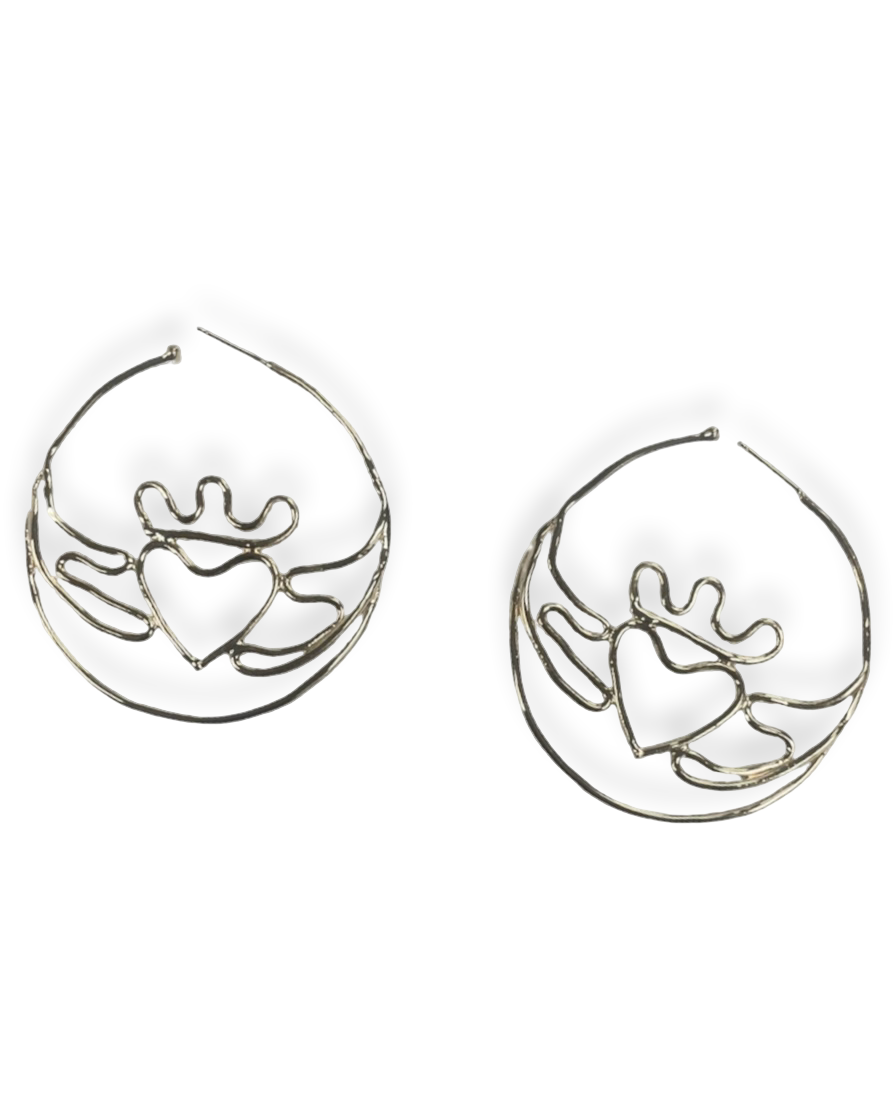 “Big Mad Claddagh Hoop” Earrings