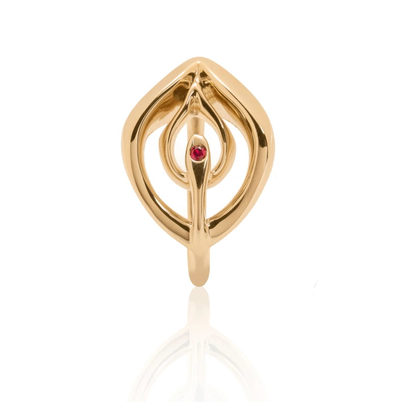 "To Dr. Barry" Clitoris Ring in 14KT Gold