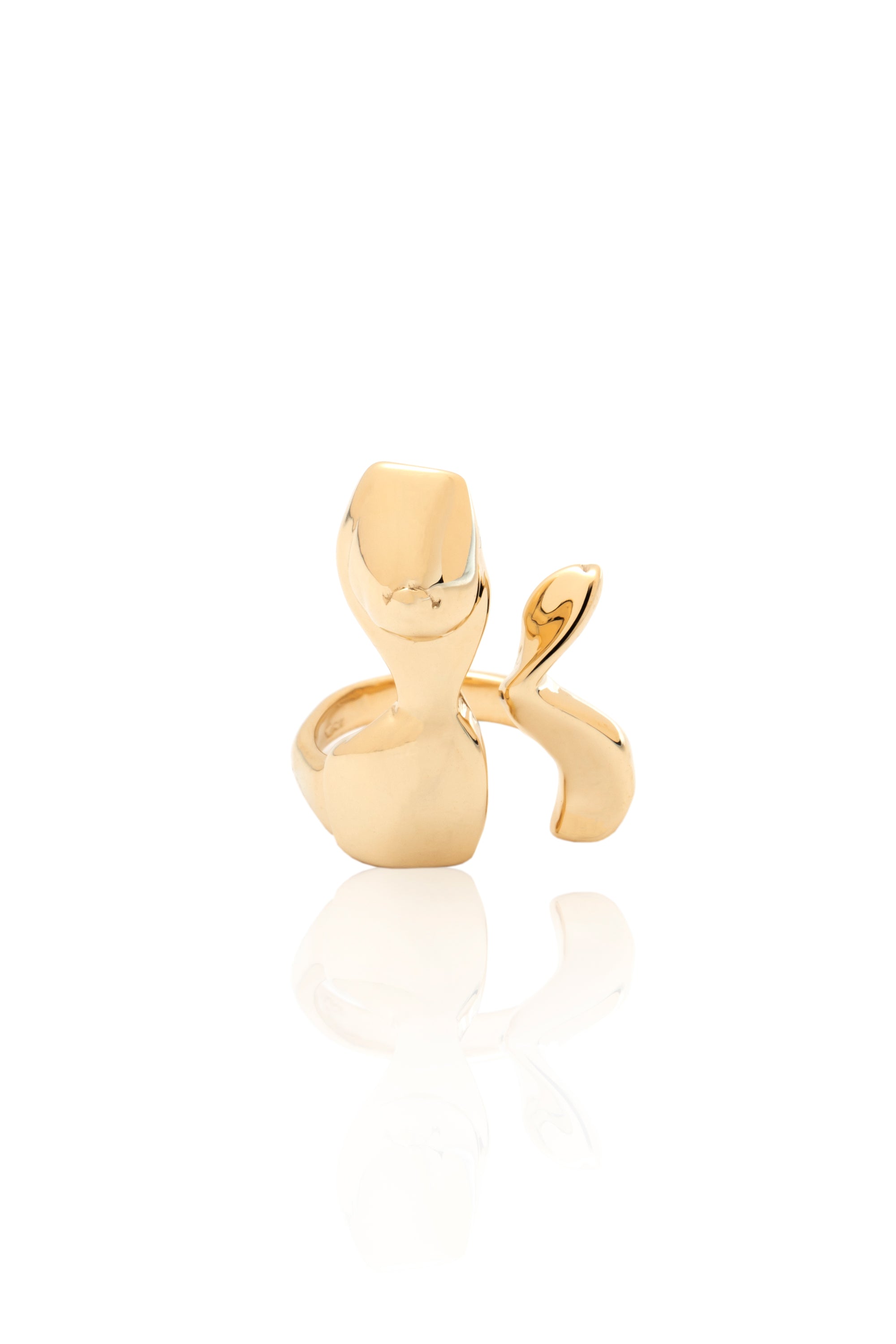 "To Mamie" Female Form Pinky Ring in 14Kt Gold