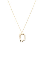 Load image into Gallery viewer, &quot;To Wilma&quot; Sea-washed and Psychodelic Pendant in 14kt Gold plated with 14KT Gold Fill Chain
