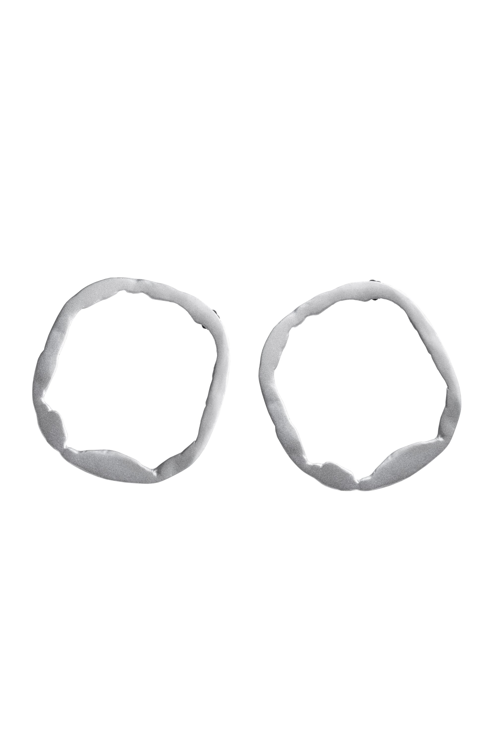 "To Selma" Classic Hoop in Sterling Silver (Sandblast)