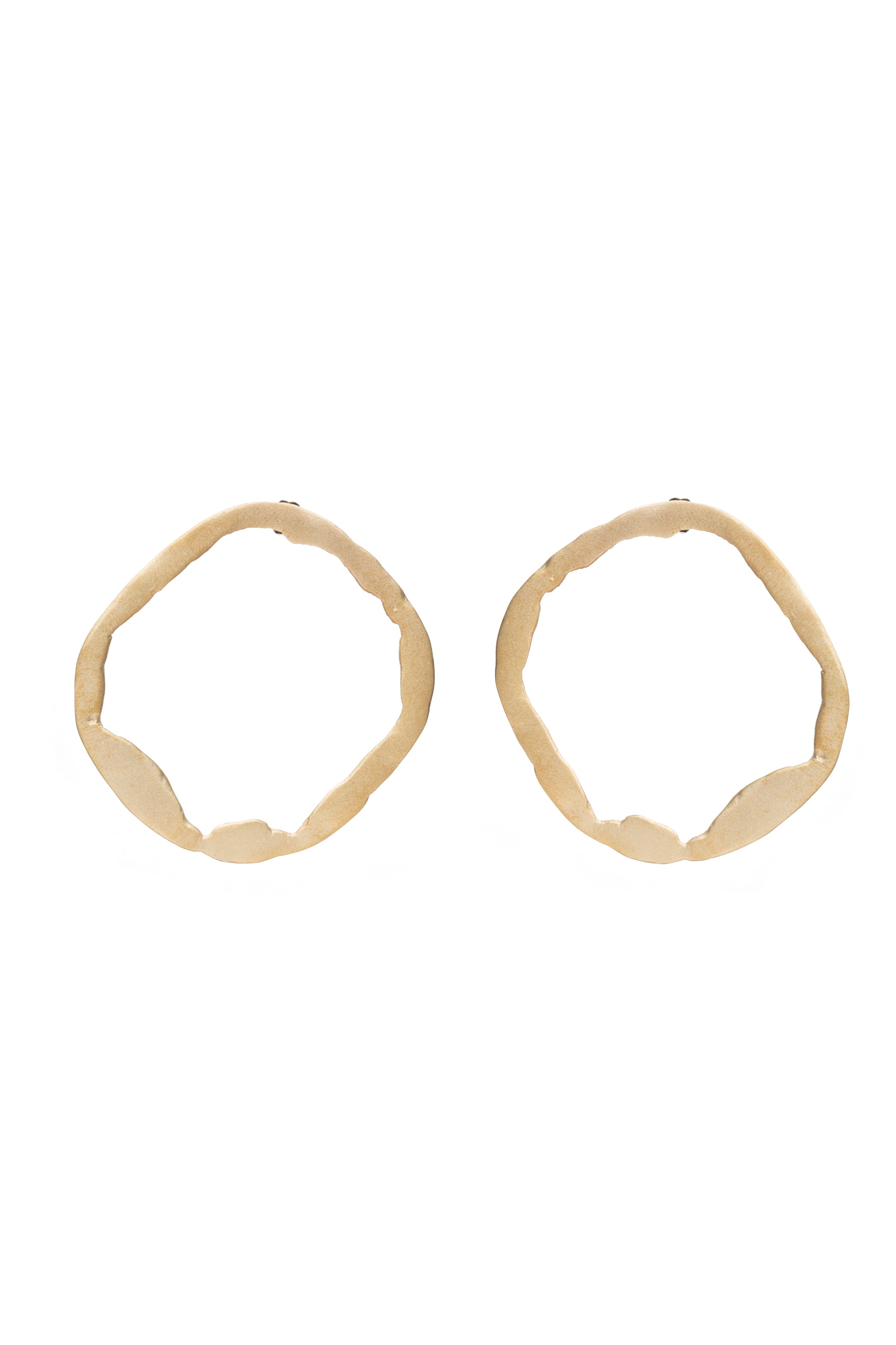 "To Selma" Classic Hoop in Gold Satin Finish