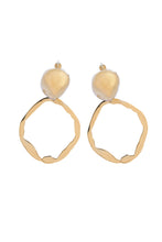 Load image into Gallery viewer, &quot;To Ruth&quot; Roll and Rock Earrings (High Polish Gold)
