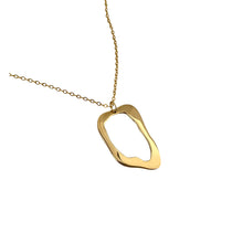 Load image into Gallery viewer, &quot;To Wilma&quot; Sea-washed and Psychodelic Pendant in 14kt Gold plated with 14KT Gold Fill Chain
