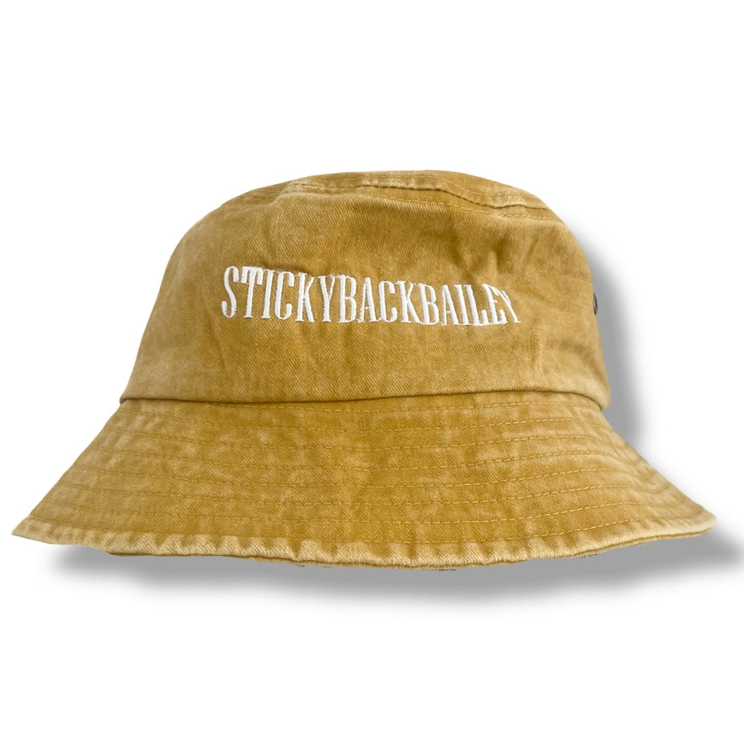 StickyBackBailey Bucket Hat in Yellow Denim